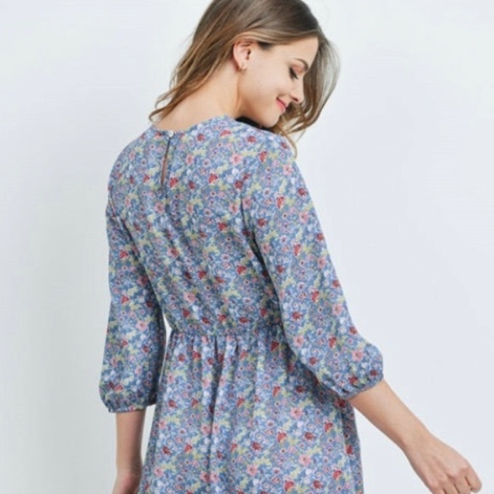 Blue Floral Dress